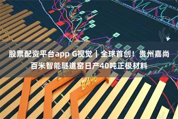 股票配资平台app G视觉｜全球首创！贵州嘉尚百米智能隧道窑日产40吨正极材料