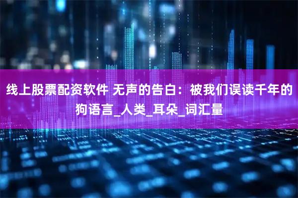 线上股票配资软件 无声的告白：被我们误读千年的狗语言_人类_耳朵_词汇量